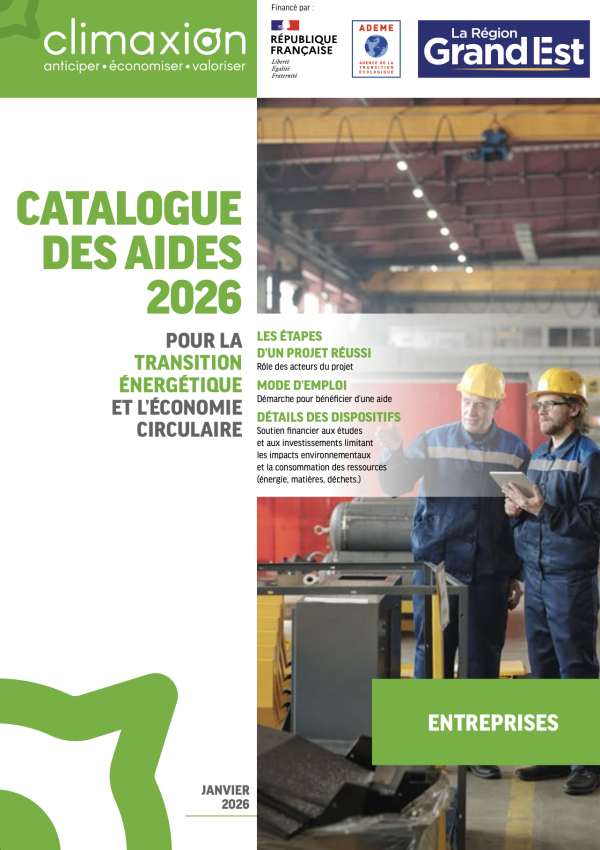 Catalogue des aides 2026 pour la transition énergétique et l'économie circulaire