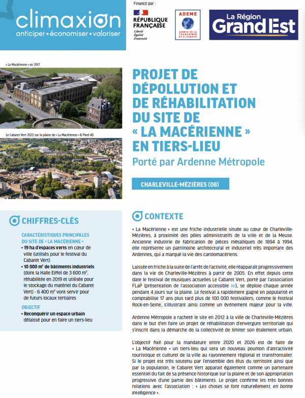 Dépollution et rehabilitation La Macérienne