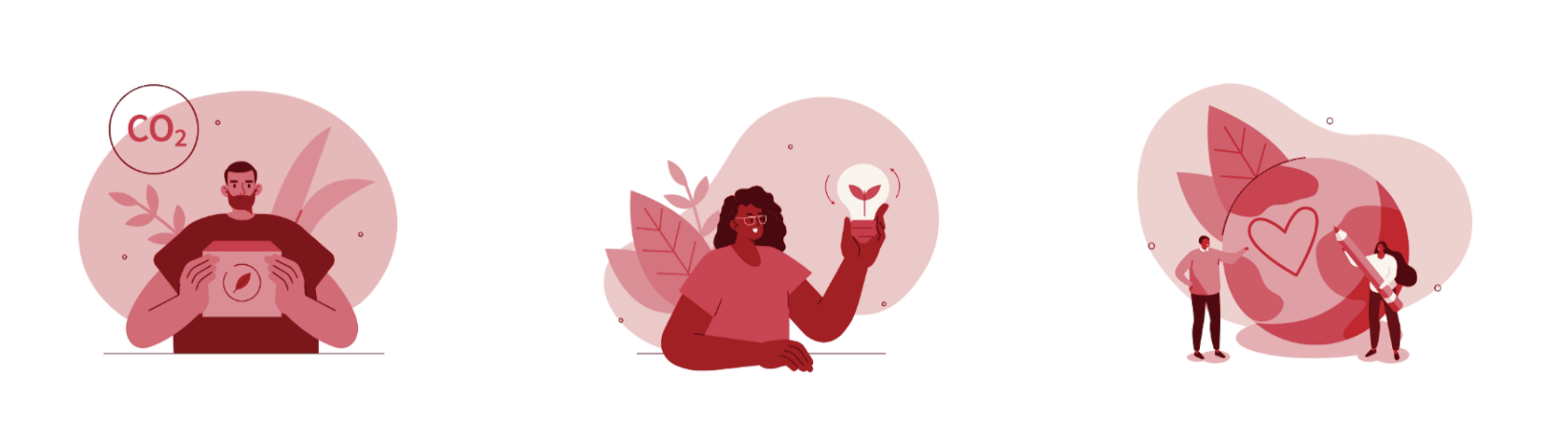 Images d'illustration des 3 piliers Low-Tech