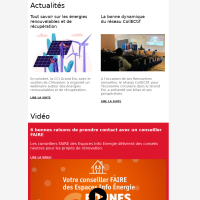 Lettre d'informations Climaxion novembre 2020